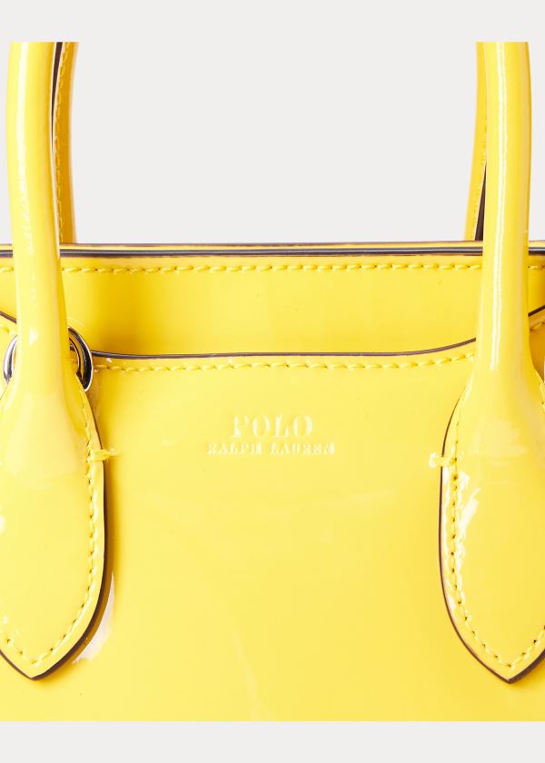Ralph Lauren Lakovaná Mini Sloane Satchel Žluté | 0RCFSW9R