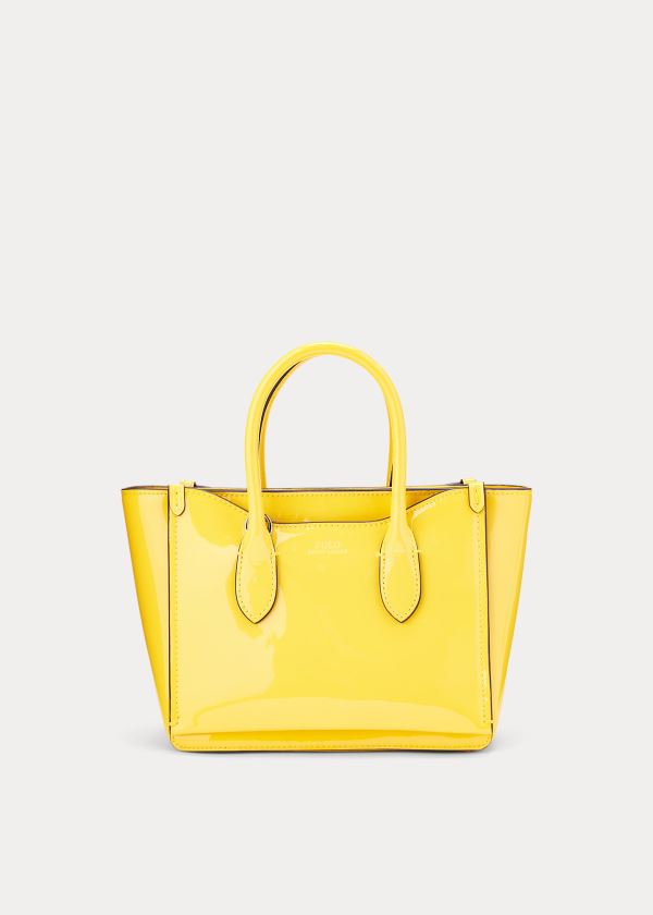 Ralph Lauren Lakovaná Mini Sloane Satchel Žluté | 0RCFSW9R