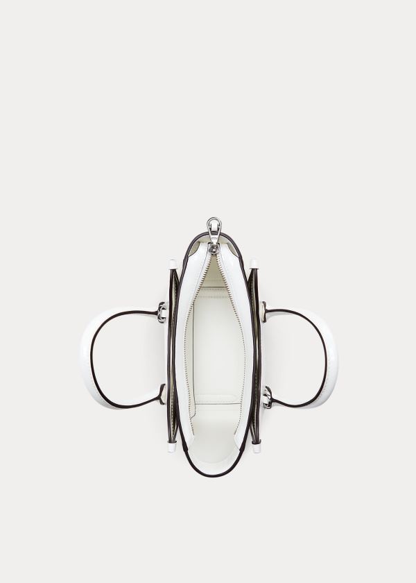 Ralph Lauren Lakovaná Mini Sloane Satchel Bílé | o0wtCGQb