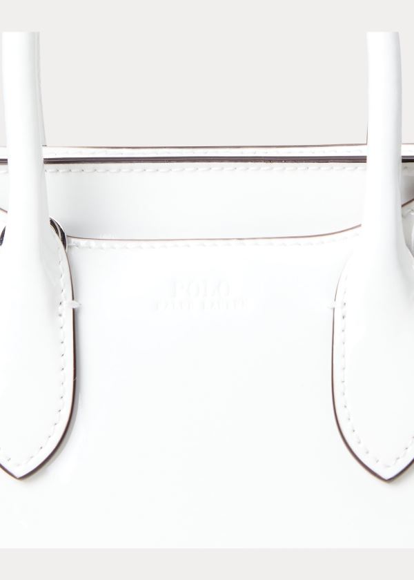 Ralph Lauren Lakovaná Mini Sloane Satchel Bílé | o0wtCGQb