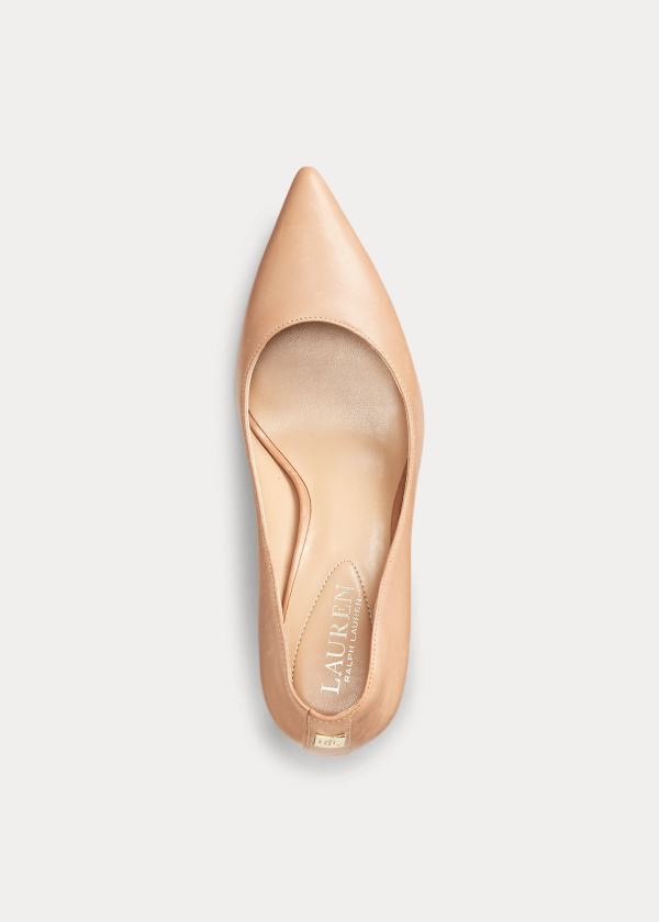 Ralph Lauren Lanette Læder Pump Hnědožlutý | tgzg5UAo