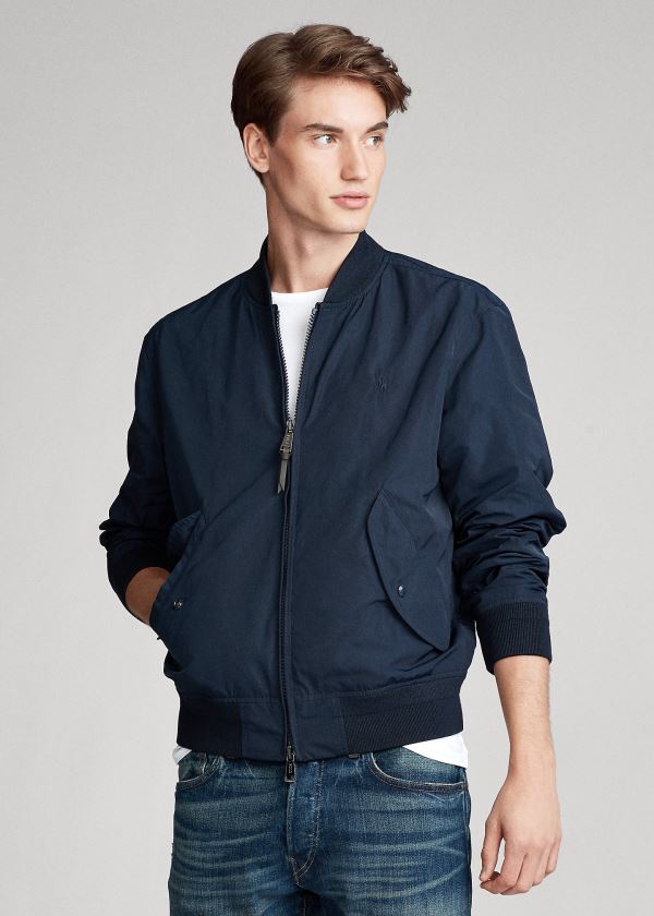 Ralph Lauren Lehké Bomber Jacket Tmavě Blankyt | h0vUjNfj