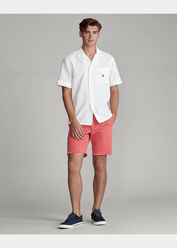 Ralph Lauren Lehké Camp Shirt Bílé | NksF1yBy