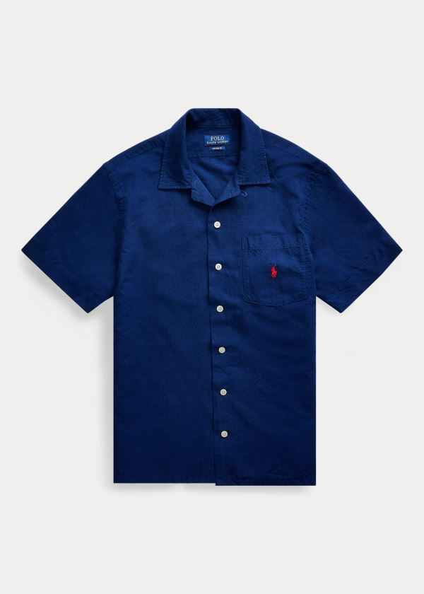 Ralph Lauren Lehké Camp Shirt Tmavě Blankyt Královská Modrá | XDu9efV5