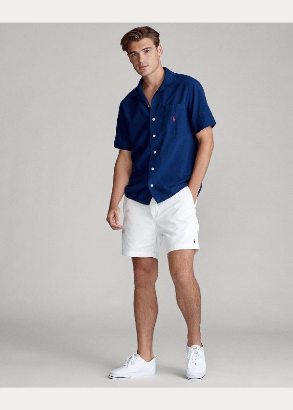 Ralph Lauren Lehké Camp Shirt Tmavě Blankyt Královská Modrá | XDu9efV5