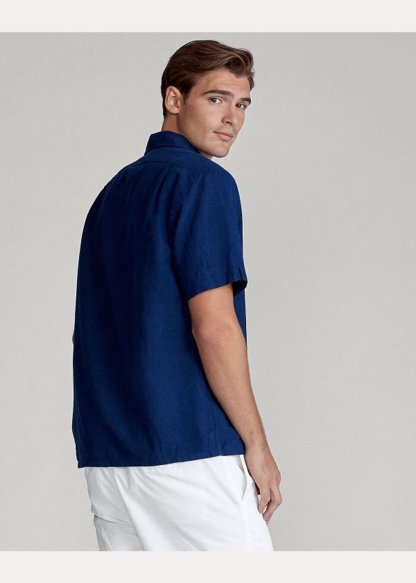 Ralph Lauren Lehké Camp Shirt Tmavě Blankyt Královská Modrá | XDu9efV5
