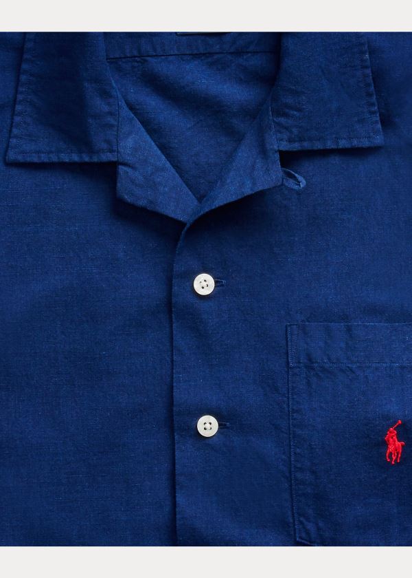 Ralph Lauren Lehké Camp Shirt Tmavě Blankyt Královská Modrá | XDu9efV5