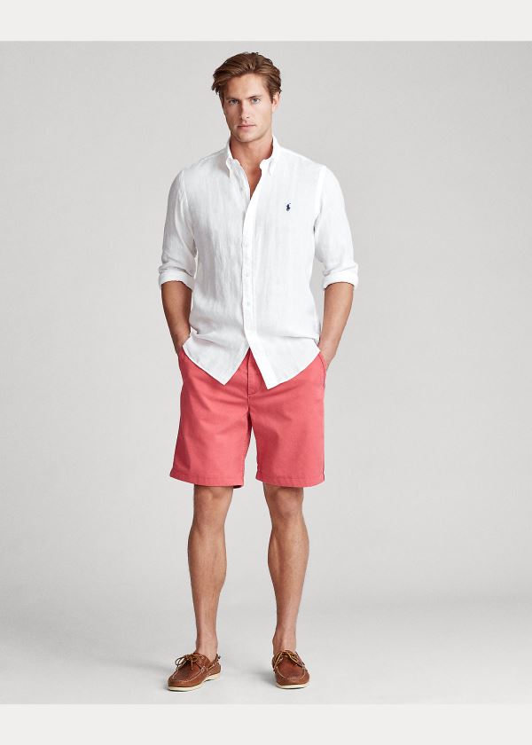 Ralph Lauren Lehké Linen Shirt Bílé | wDUXA1zB