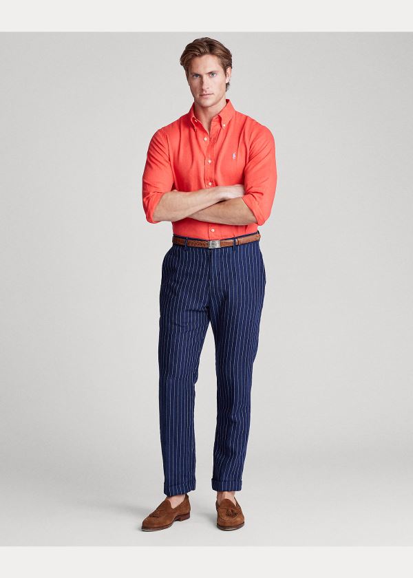 Ralph Lauren Lehké Linen Shirt Červené | zYTNDLi6