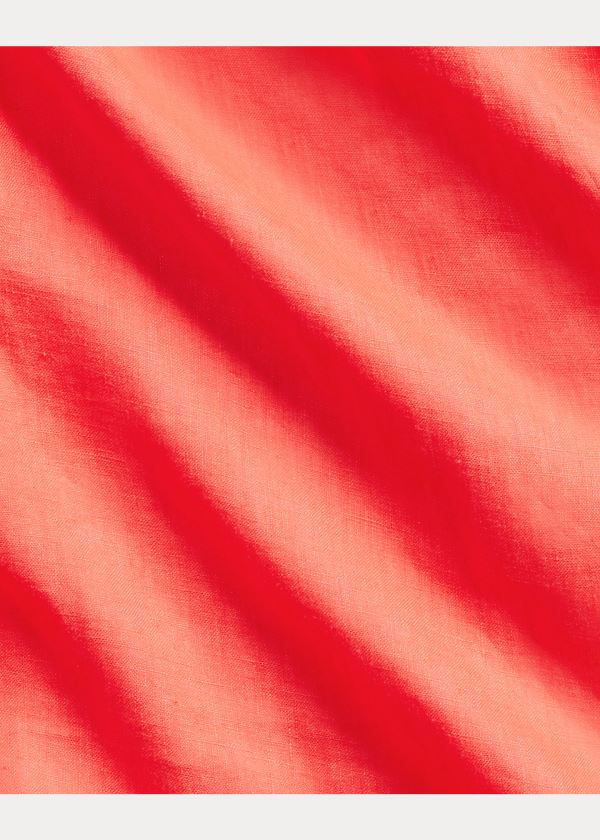 Ralph Lauren Lehké Linen Shirt Červené | zYTNDLi6