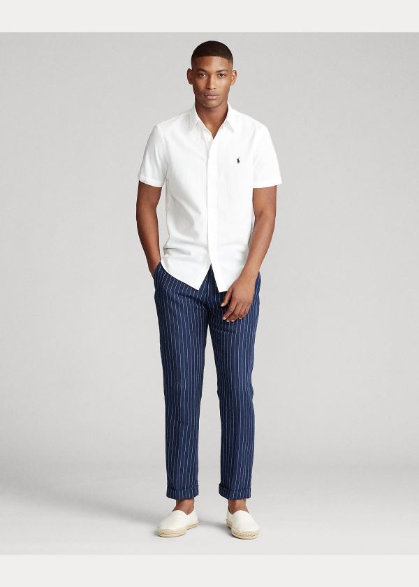 Ralph Lauren Lehké Seersucker Shirt Bílé | 9n2utyND