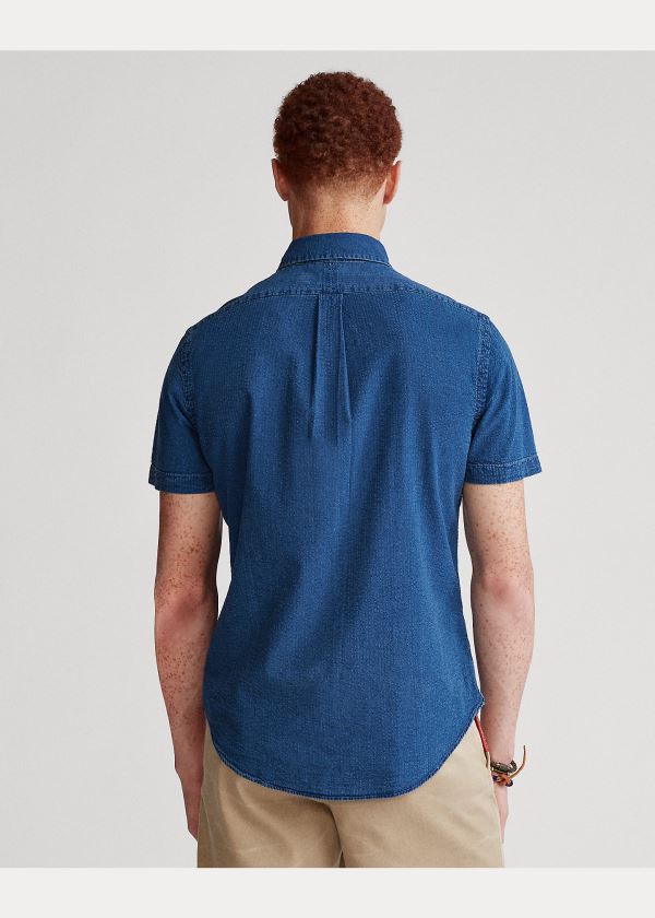 Ralph Lauren Lehké Seersucker Shirt Indigo | Uig436VX