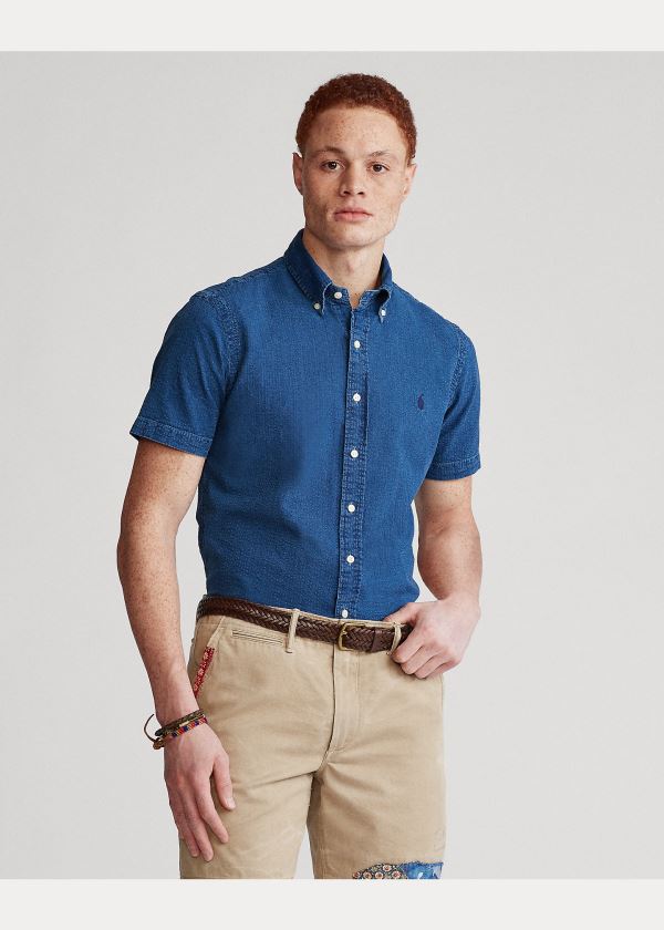 Ralph Lauren Lehké Seersucker Shirt Indigo | Uig436VX