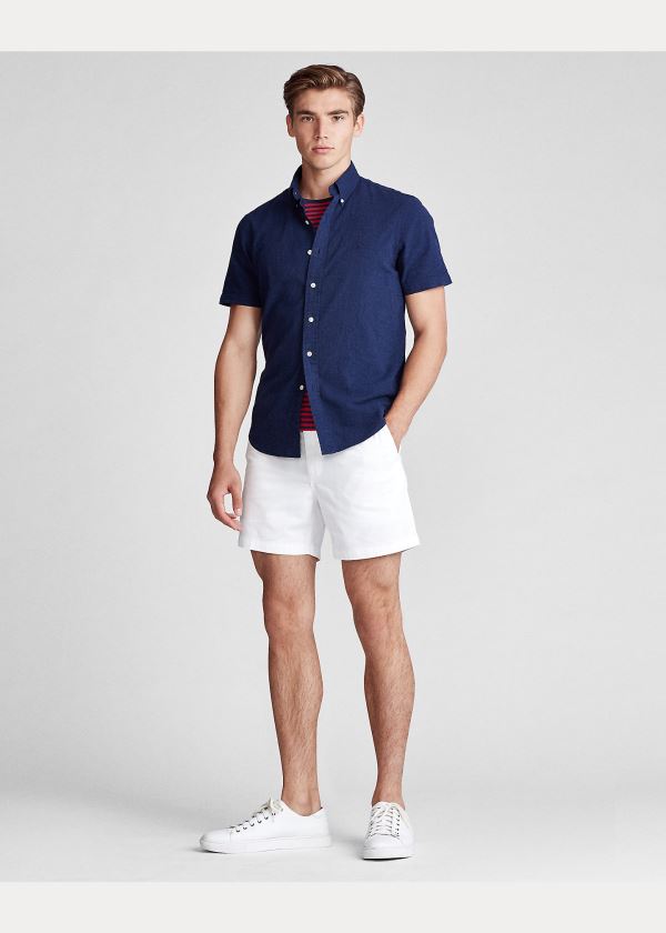 Ralph Lauren Lehké Seersucker Shirt Tmavě Blankyt | pmDSCa5v