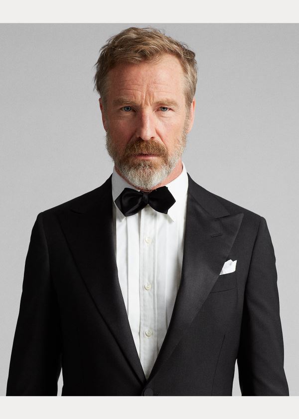 Ralph Lauren Lehké Wool Tuxedo Jacket Černé | VHp7hcoI
