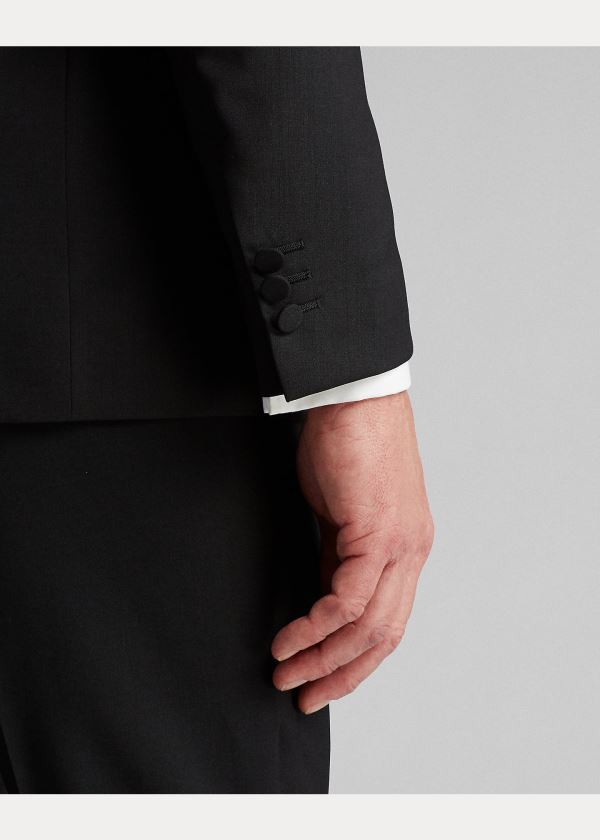 Ralph Lauren Lehké Wool Tuxedo Jacket Černé | VHp7hcoI