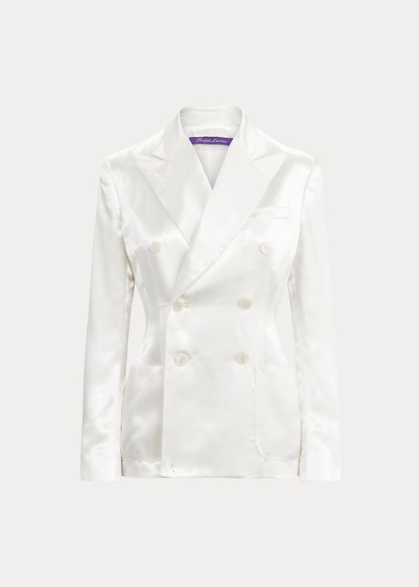 Ralph Lauren Leslie Charmeuse Jacket Krém | Ys1CfQu9