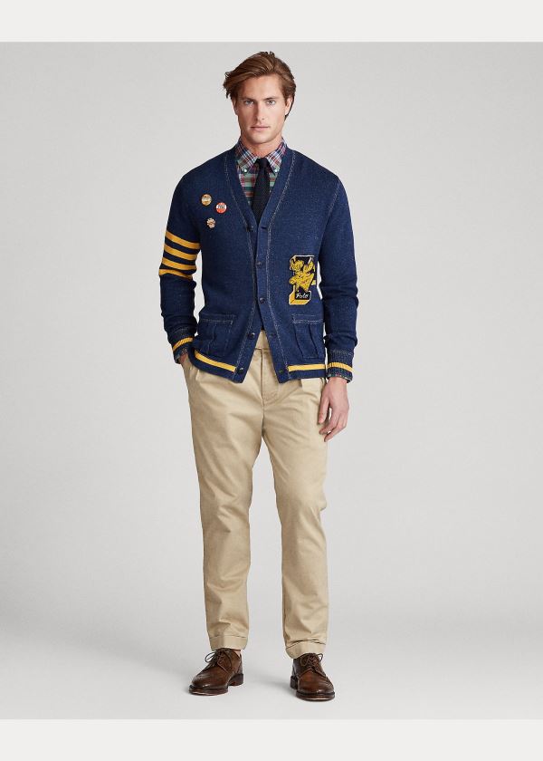 Ralph Lauren Letterman Cardigan Tmavě Blankyt | 03Btn9I9