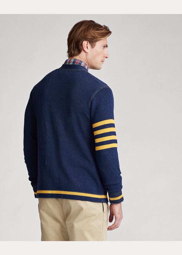 Ralph Lauren Letterman Cardigan Tmavě Blankyt | 03Btn9I9