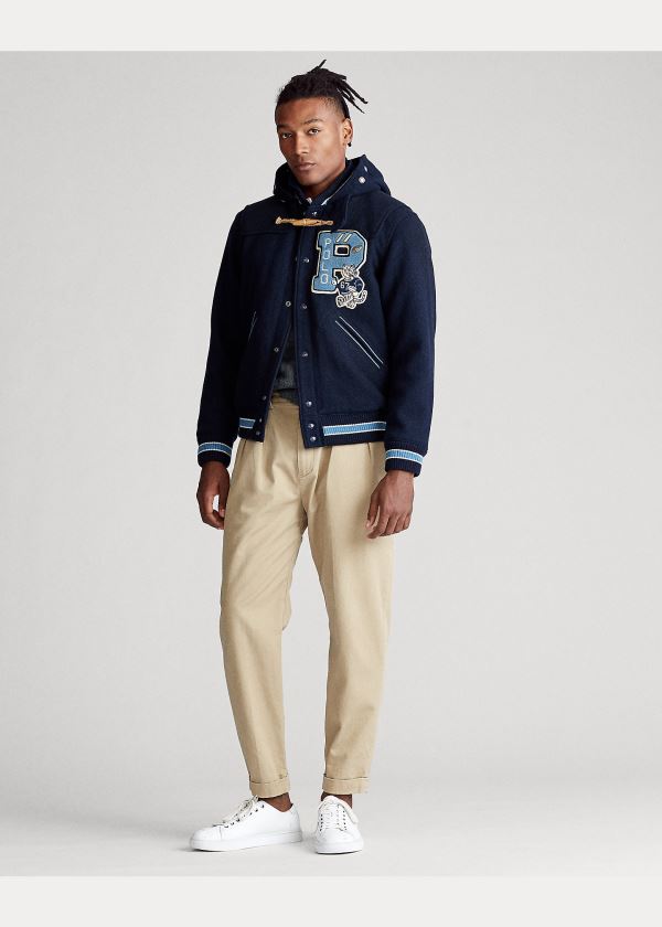 Ralph Lauren Letterman Toggle Jacket Tmavě Blankyt | lzledFR1