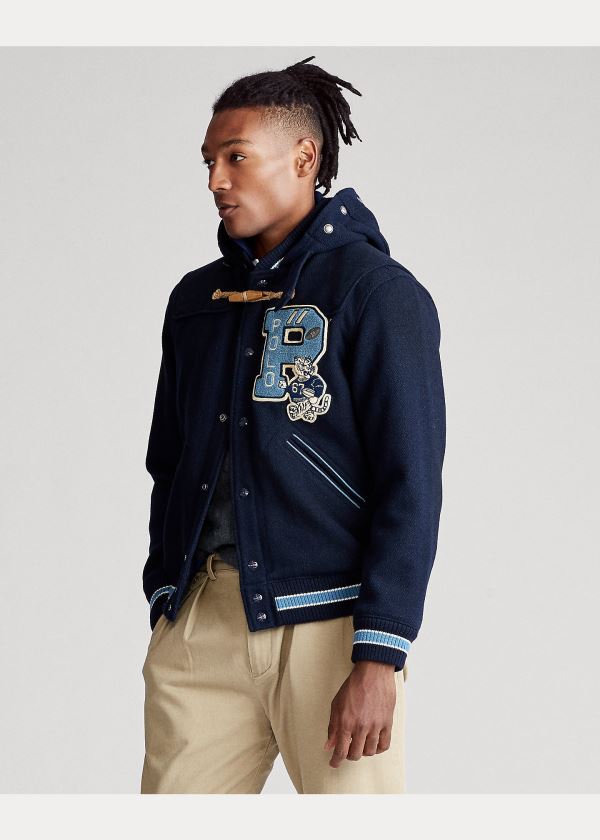 Ralph Lauren Letterman Toggle Jacket Tmavě Blankyt | lzledFR1