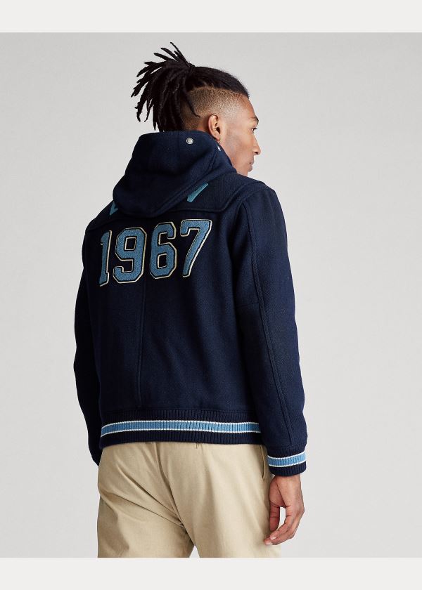 Ralph Lauren Letterman Toggle Jacket Tmavě Blankyt | lzledFR1