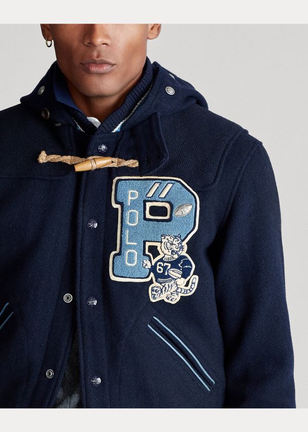 Ralph Lauren Letterman Toggle Jacket Tmavě Blankyt | lzledFR1