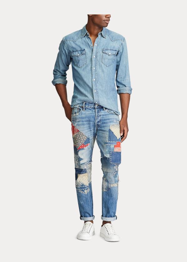 Ralph Lauren Limited-Edition Repaired Jean Blankyt Blankyt Světle Modré | 0GYTHWZz