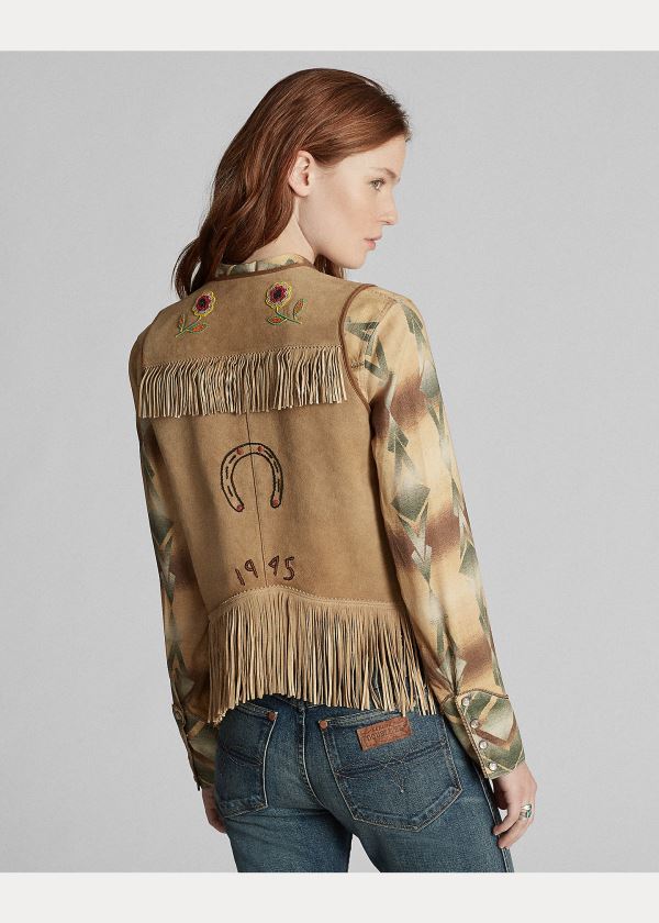 Ralph Lauren Limited-Edition Semišové Vest Hnědé | E6SVnZPw