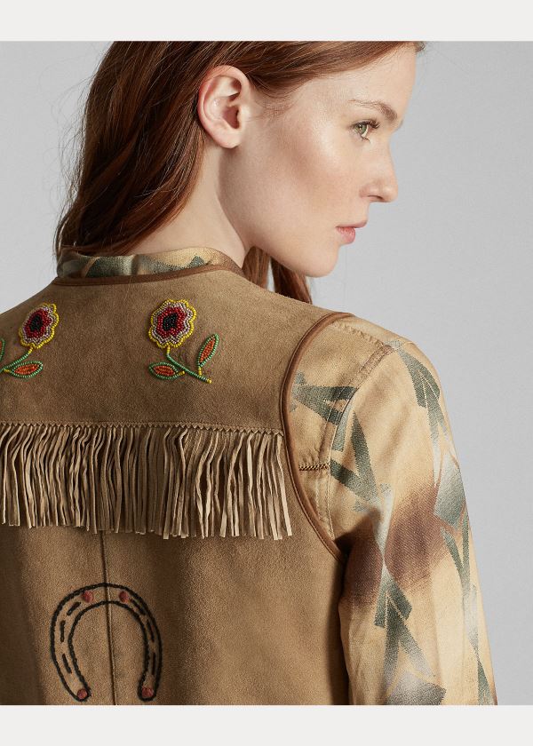 Ralph Lauren Limited-Edition Semišové Vest Hnědé | E6SVnZPw