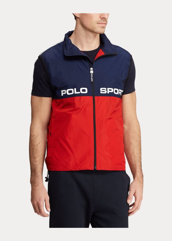 Ralph Lauren Limited-Edition Vest Červené Tmavě Blankyt Stříbrné | C1bpGdhL