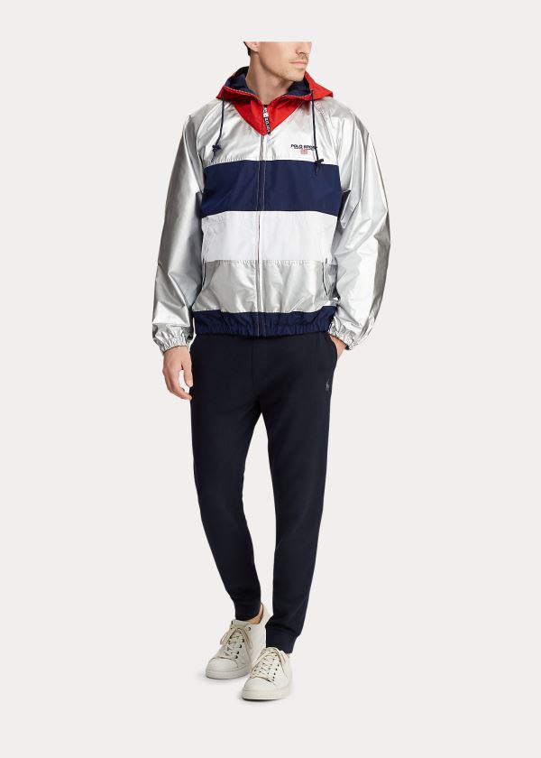 Ralph Lauren Limited-Edition Windbreaker Stříbrné Tmavě Blankyt Bílé | aodKov50