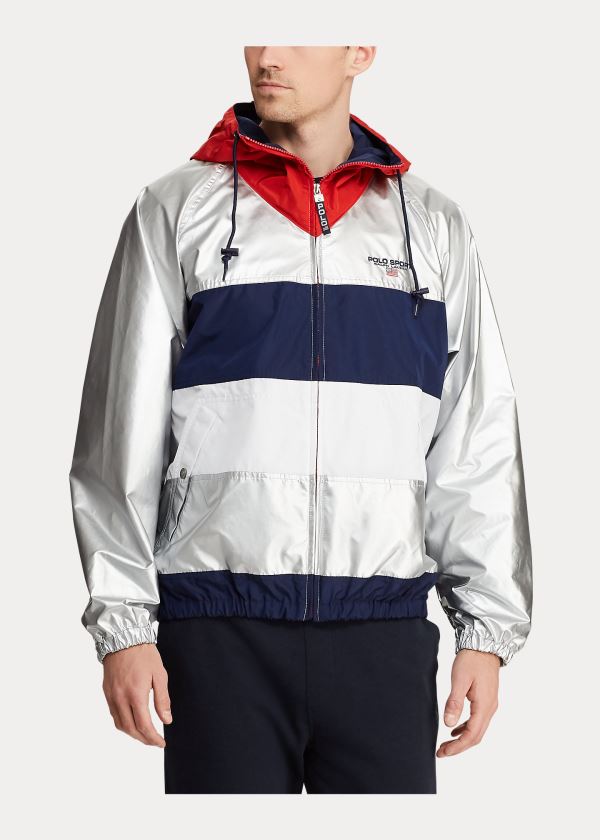 Ralph Lauren Limited-Edition Windbreaker Stříbrné Tmavě Blankyt Bílé | aodKov50