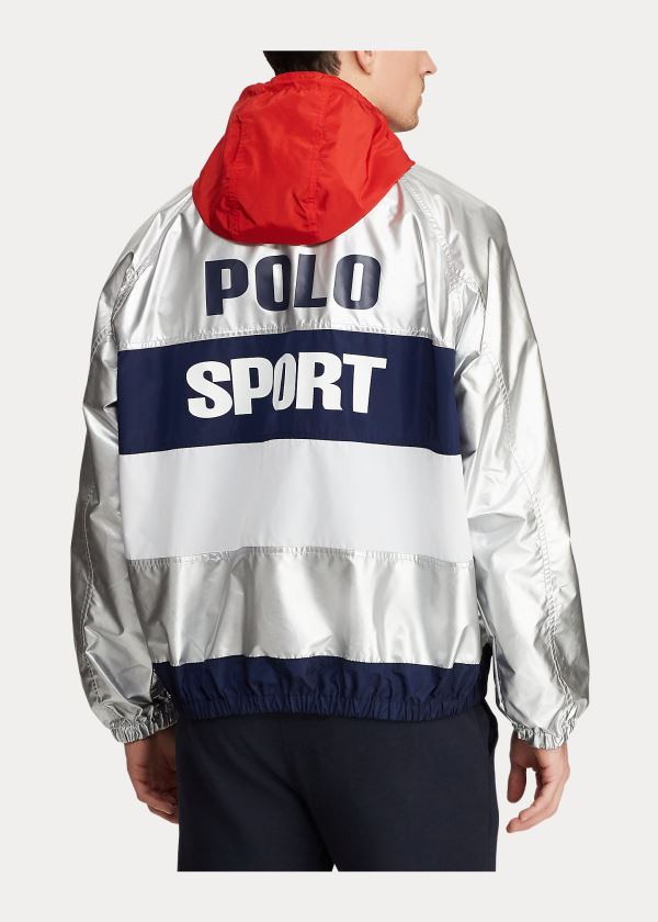 Ralph Lauren Limited-Edition Windbreaker Stříbrné Tmavě Blankyt Bílé | aodKov50