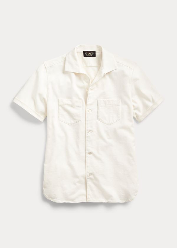 Ralph Lauren Linen-Bavlněné Jersey Shirt Béžový | w85FiKNJ