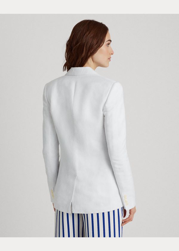 Ralph Lauren Linen-Blend Blazer Bílé | M2aMXGJY