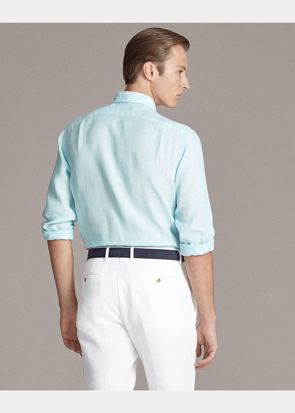 Ralph Lauren Linen Chambray Shirt Blankyt | Kms9g4Ny