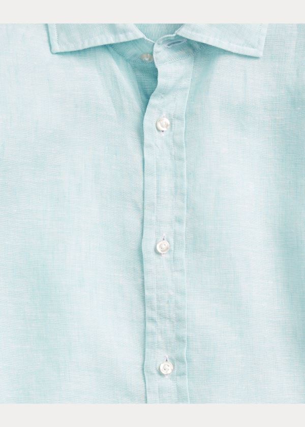 Ralph Lauren Linen Chambray Shirt Blankyt | Kms9g4Ny