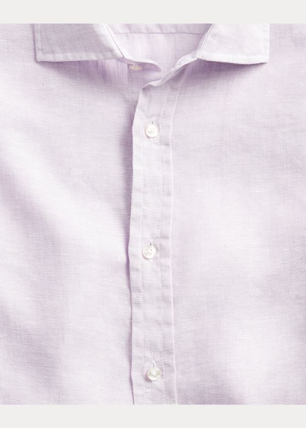 Ralph Lauren Linen Chambray Shirt Fialové | hyyVOZRO