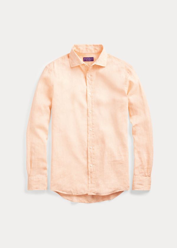 Ralph Lauren Linen Chambray Shirt Oranžové | aRRO79UV