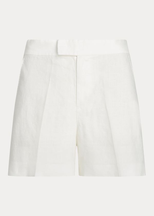 Ralph Lauren Linen Krátké Bílé | tX8TRtKa