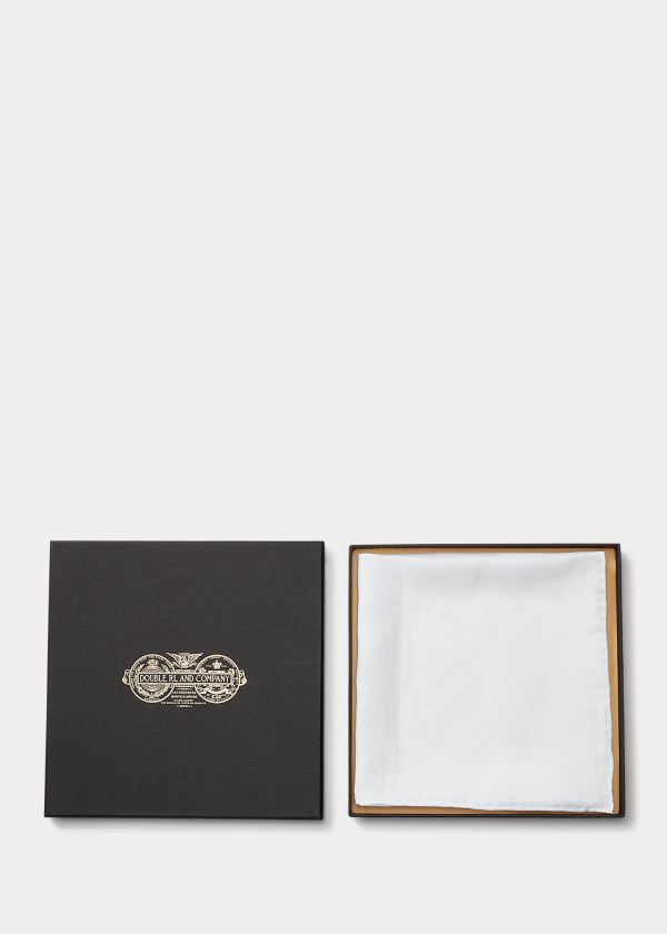 Ralph Lauren Linen Pocket Square Bílé | MDLNduc4