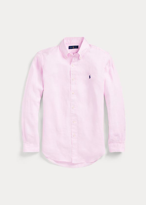 Ralph Lauren Linen Shirt - All Fits Růžové | TeGq6Myq