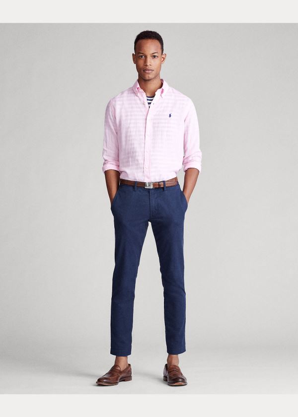 Ralph Lauren Linen Shirt - All Fits Růžové | TeGq6Myq