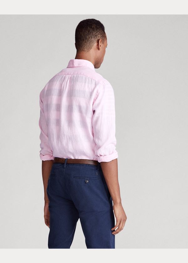 Ralph Lauren Linen Shirt - All Fits Růžové | TeGq6Myq