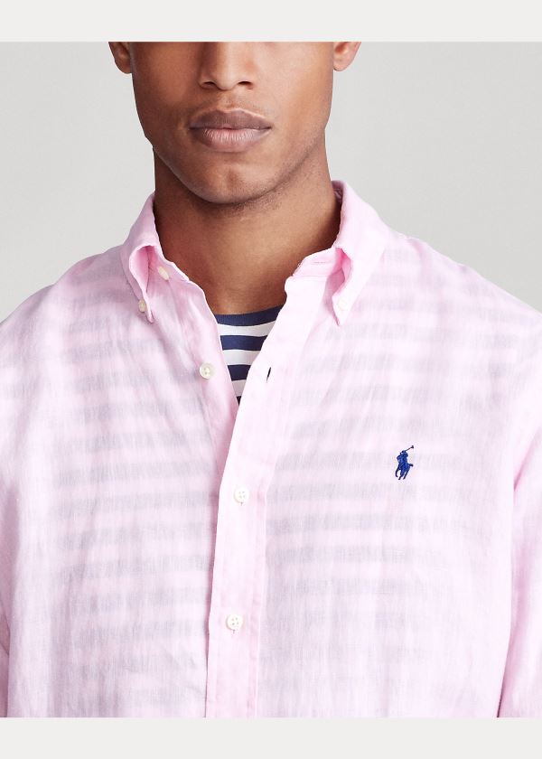 Ralph Lauren Linen Shirt - All Fits Růžové | TeGq6Myq