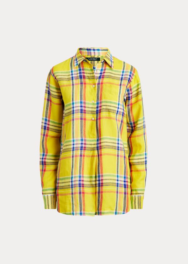 Ralph Lauren Linen Shirt Žluté Viacfarebný | fmH0c5kQ