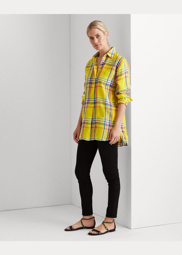 Ralph Lauren Linen Shirt Žluté Viacfarebný | fmH0c5kQ