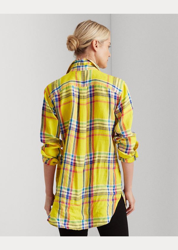 Ralph Lauren Linen Shirt Žluté Viacfarebný | fmH0c5kQ