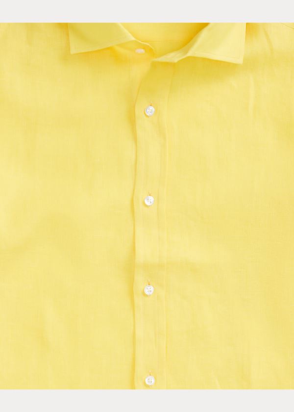 Ralph Lauren Linen Shirt Žluté | heJVdtB3